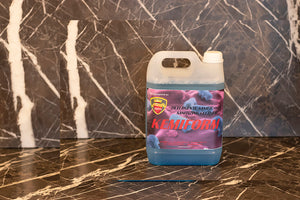Kemiform kills germs and bacteria and can be used on all surfaces in the house. Kemiform is provided as a concentrate and needs to be diluted : 1 part Kemiform to 4 parts water. Dilution when used as a daily cleaner is : 50cc of Kemiform to 5 litres of water. As a disinfectant : use on any surface in the ratio as above and leave for 15 mins
